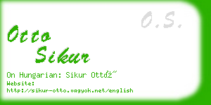 otto sikur business card